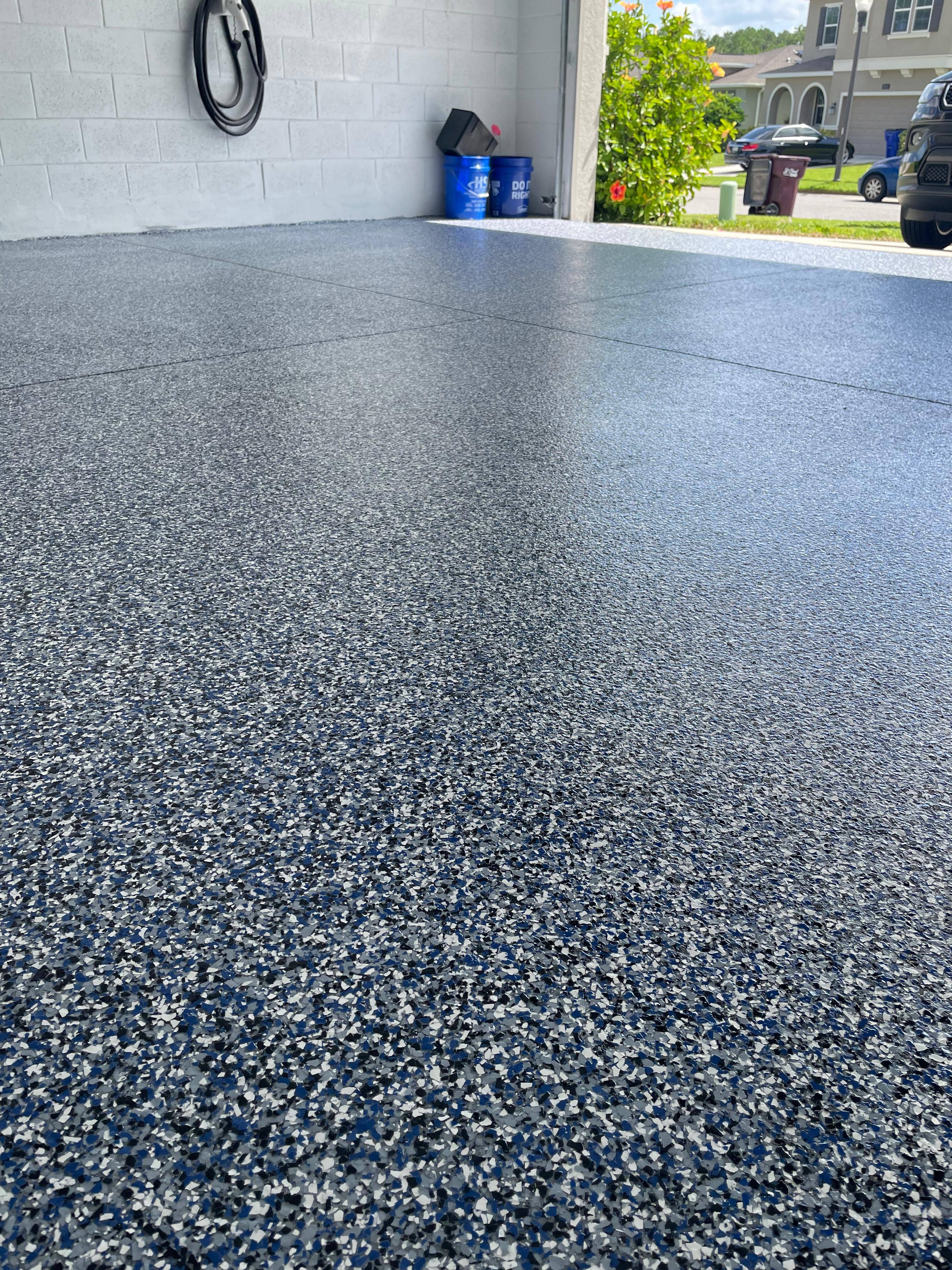 Professional epoxy flooring project